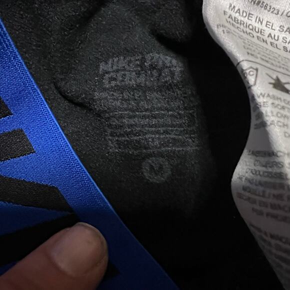 Nike Pro Combat Pants Mens Medium Black Blue Athletic Leggings Performance - Picture 4 of 9